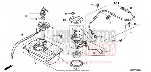 RESERVOIR A CARBURANT NHX110WH8 de 2008